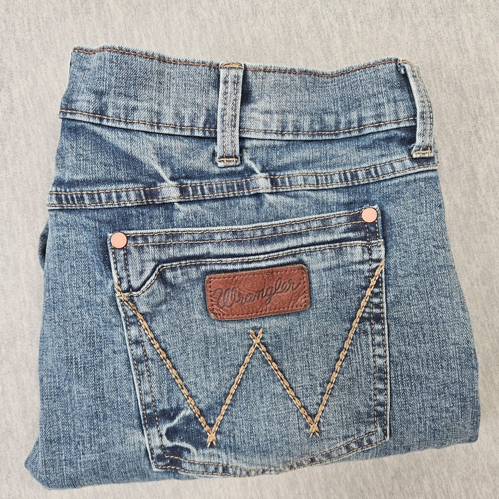 Wrangler Jeans Mens 38x32 Blue Relaxed Boot Retro Light Wash 10WRT20GL